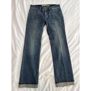 Rock & Roll Denim Pistol Straight Mens 32x34 Cuffed Vintage '46 Jeans 33" Inseam